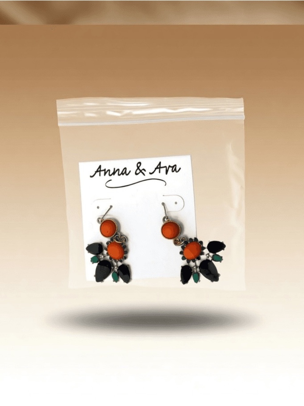 Anna & Ava Orange and Navy Earrings
